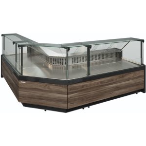Витрина морозильная Carboma GC111 SL 1,25‑1 (1008 Темный дуб) (без боковин) - Изображение 4