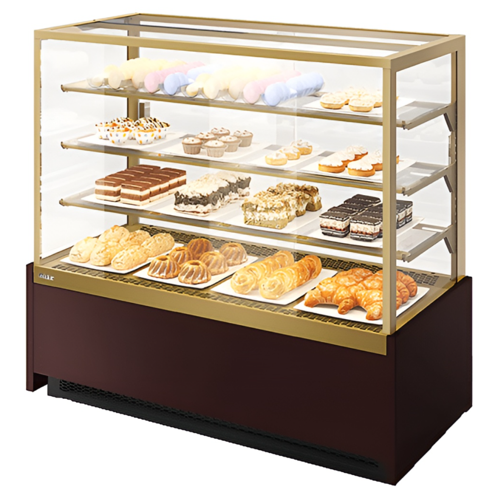 Витрина кондитерская Chilz VETE KUB LUX 130  шоколад, золотой глянец, шоколад