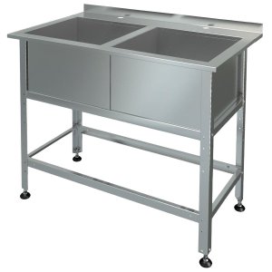 Ванна моечная с бортом МХМ МБ-2-0,3-0,53/1,01 (AISI 430, t=0,6)