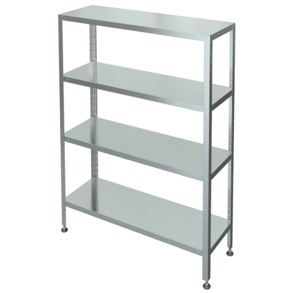 Стеллаж с 4-я сплошными полками МХМ С-4-0,4/1,2/1,6 