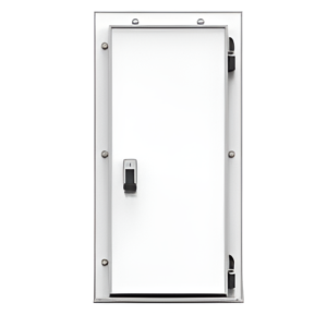 Дверь холодильная распашная одностворчатая СТ-РДО-1200*2000/80 (с металлической рамой)