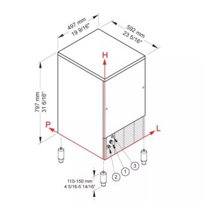Льдогенератор Brema CB 425W HC B-QUBE (кубики) - Изображение 3