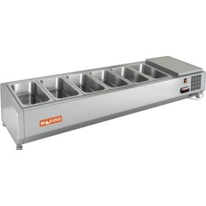 Витрина холодильная для ингредиентов HICOLD VRTO 1390 к PZ3 (1/3)