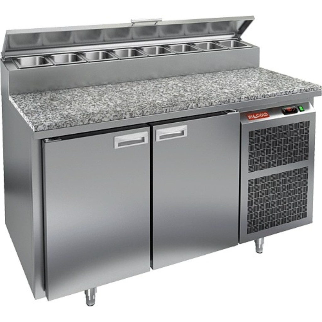 Стол холодильный для пиццы HiCold PZ2-11/GN (1/6H) камень
