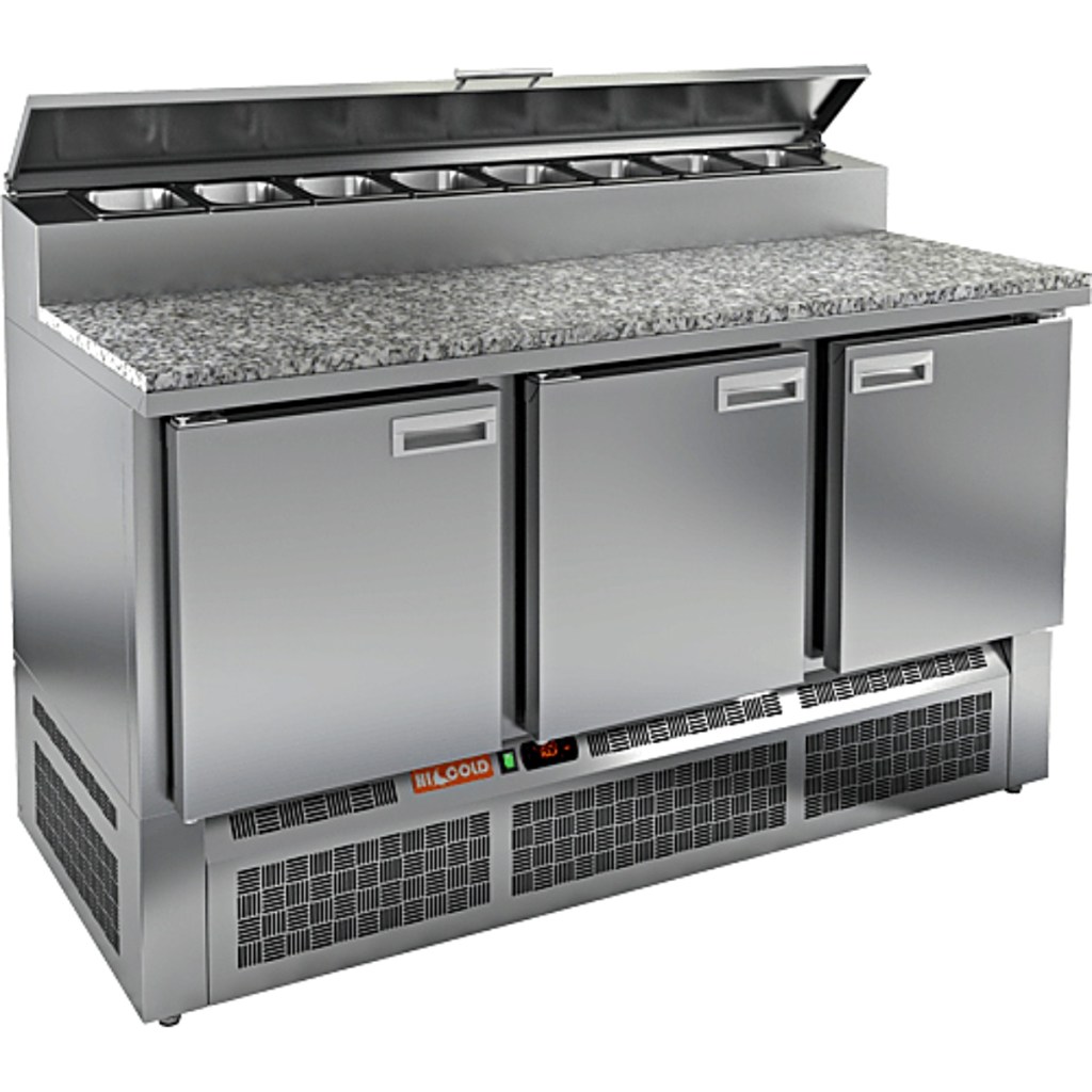 Стол холодильный для пиццы HiCold PZE2-111/GN камень