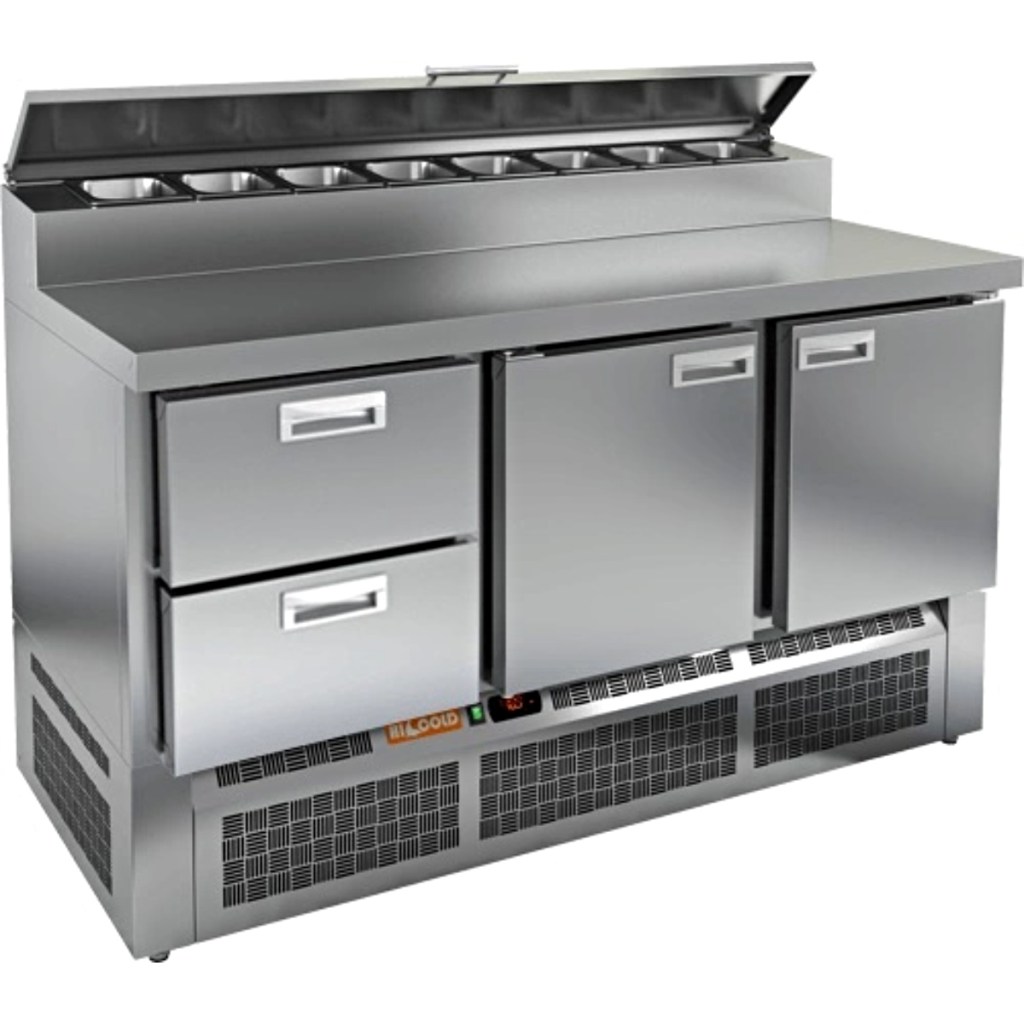 Стол холодильный для пиццы HiCold PZE2-211/GN (1/6H)