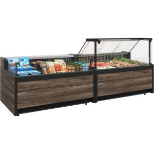 Витрина холодильная Carboma GC111 SP 0,94-1 (1008 Темный дуб) (газлифт без боковин) - Изображение 2