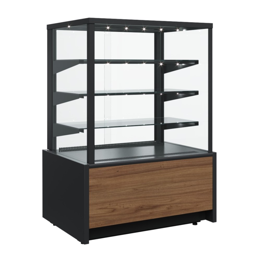 Витрина кондитерская Carboma KC70 VH 0,6-1 Light Chocolate Паттерн (0108 Темный дуб) для шоколада