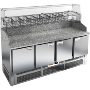 Стол холодильный для пиццы HiCold PZE3-1111/GN З камень
