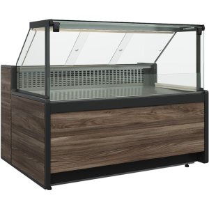 Витрина холодильная Carboma GC111 VM 0,94-1 (1008 Темный дуб) (динамика, газлифт, без боковин)