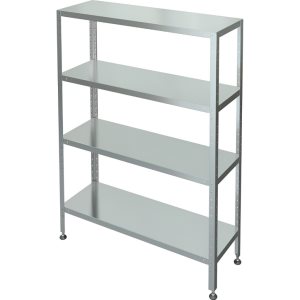 Стеллаж с 4-я сплошными полками МХМ С-4-0,4/1,3/1,8 (нержавейка) 