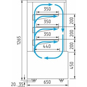 Витрина кондитерская Carboma KC70 VM 0,9-1 Light Паттерн (0110 Мариель) - Изображение 2
