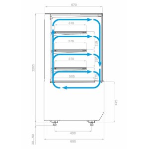 Витрина кондитерская Carboma KC70 VM 1,3-1 Light (версия 2.0) (9005-0109) - Изображение 2